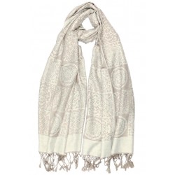 Grande Echarpe Pashmina Gris et Argent Jaipur Leon Montane ANCIENNES COLLECTIONS divers