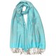 Grande Echarpe Pashmina Bleu Turquoise Jaipur Leon Montane ANCIENNES COLLECTIONS divers