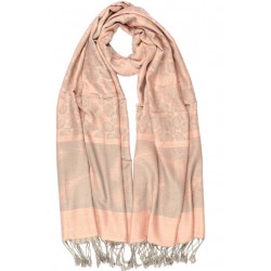 Echarpe Pashmina rose poudre avec soie Patna ANCIENNES COLLECTIONS divers