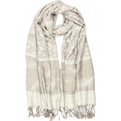 Foulard Pashmina gris argent avec soie Patna ANCIENNES COLLECTIONS divers