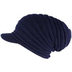 Bonnet Casquette Rasta Bleu Marine Kift Nyls Création BONNETS Nyls Création