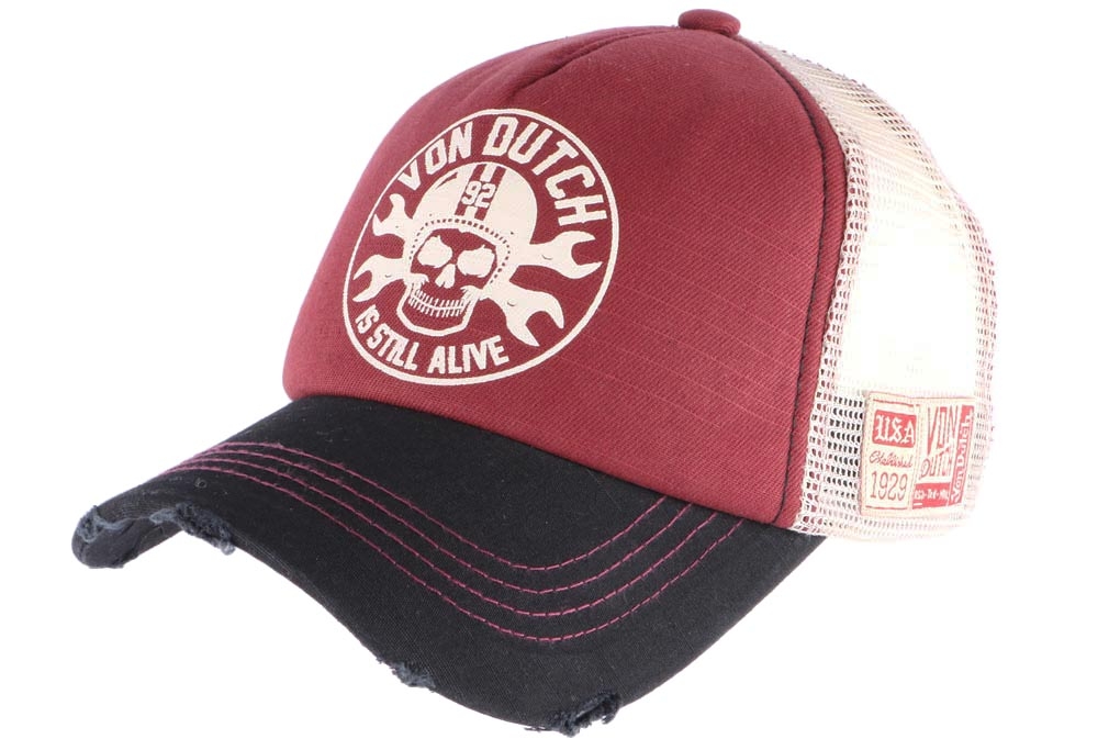 Casquette Von Dutch Noir Oeil Ailé, casquette trucker retro livré 48h!