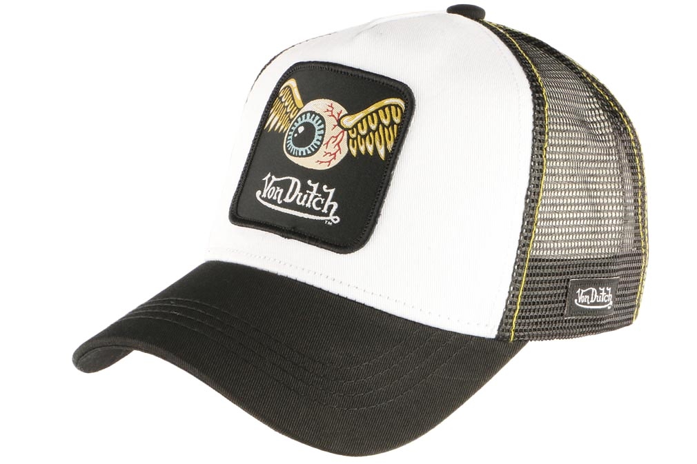 Casquette Von Dutch Noir Oeil Ailé, casquette trucker retro livré 48h!