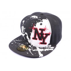 Snapback NY Noire Blanche Rouge Street Art ANCIENNES COLLECTIONS divers