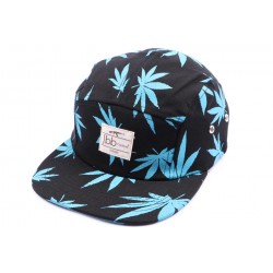 Casquette 5 panel JBB Couture Noir et imprimé bleu ANCIENNES COLLECTIONS divers