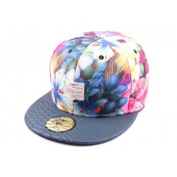 Casquette Snapback JBB Couture Florale Bleu ANCIENNES COLLECTIONS divers