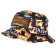 Chapeau Bob Plata o Plomo Orange et Noir Bogota Streetwear Fashion BOB SKR