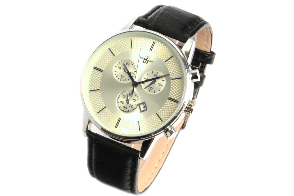 Montre homme chronographe noire montre cuir classe Myonos livr