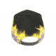 Casquette NY Jaune et Violette Design Streetwear Baseball Fire CASQUETTES Hip Hop Honour