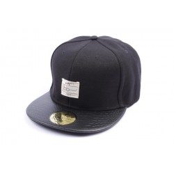 Snapback JBB Couture Noir avec visière serpent ANCIENNES COLLECTIONS divers