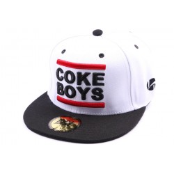 Snapback Coke Boys blanche avec visière noire ANCIENNES COLLECTIONS divers