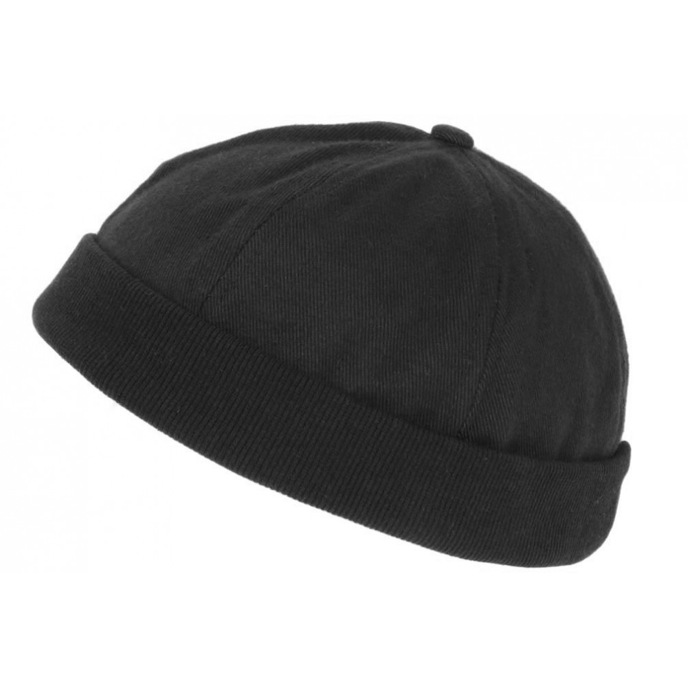 Bonnet été mixte noir, bob au tricot, casquette en coton, chapeau