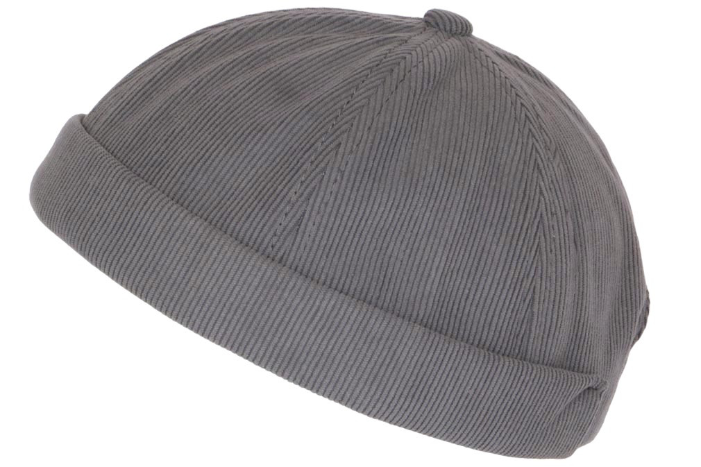 Bonnet docker velours Gris, bonnet court coton style marin livré 48h!