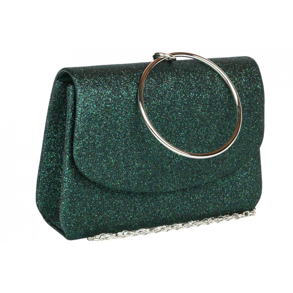 Pochette femme Verte brillant Sac de soir e pas cher classe livr 48h