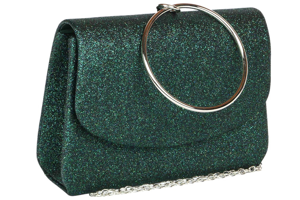 Pochette femme Verte brillant Sac de soir e pas cher classe livr 48h