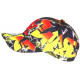 Casquette NY Jaune Fluo et Rouge Print Fashion Streetwear Baseball Larsy CASQUETTES Hip Hop Honour