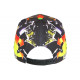 Casquette NY Jaune Fluo et Rouge Print Fashion Streetwear Baseball Larsy CASQUETTES Hip Hop Honour