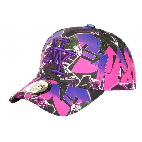 Casquette NY Rose et Violette Originale Fashion Streetwear Baseball Larsy CASQUETTES Hip Hop Honour