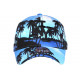 Casquette NY Bleue et Noire Palmiers Look Tropical Sunset Baseball CASQUETTES Hip Hop Honour