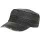 Casquette Militaire Vintage Noire Vieillie en Coton Tendance Kolja CASQUETTES Nyls Création