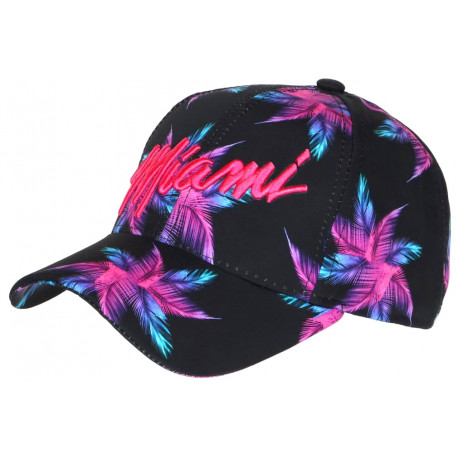 Casquette Enfant Rose et Noire Miami tropicale Boreal 7 a 11 ans Casquette Enfant Hip Hop Honour