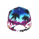 Casquette Enfant bleue et violette Miami Tropical City de 7 à 11 ans Casquette Enfant Hip Hop Honour