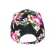 Casquette Miami Rose et Noire a Fleurs Fashion Bali Baseball CASQUETTES Hip Hop Honour