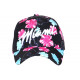 Casquette Miami Bleue et Rose a Fleurs Tropicales Bali Baseball CASQUETTES Hip Hop Honour