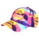 Casquette Miami Rose et Jaune Tropicale Sunrise Baseball CASQUETTES Hip Hop Honour