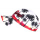 Casquette Miami Blanche et Rouge Tropicale Palmiers Boreal Baseball CASQUETTES Hip Hop Honour