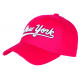 Casquette NY Rose Framboise Rétro Classe en Coton Bronxa Baseball CASQUETTES Hip Hop Honour