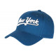 Casquette NY Bleue Vintage Chic en Coton Bronxa Baseball CASQUETTES Hip Hop Honour