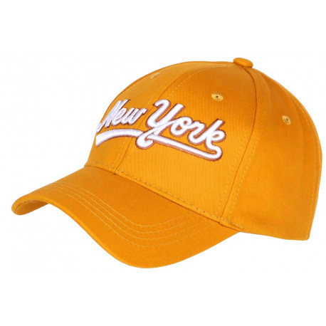 Casquette NY Jaune Retro Chic en Coton Bronxa Baseball CASQUETTES Hip Hop Honour