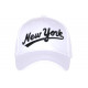 Casquette NY Blanche Vintage Classe en Coton Bronxa Baseball CASQUETTES Hip Hop Honour