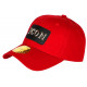 Casquette ICON Rouge Patch Argent Streetwear Baseball Luzza CASQUETTES Hip Hop Honour