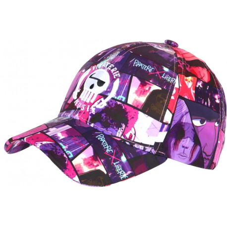 Casquette Piraterie Music Violette Rose Streetwear Baseball Booba CASQUETTES Piraterie Music