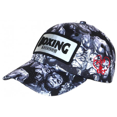 Casquette Boxing Noire et Grise Patch Reflect Streetwear Baseball CASQUETTES Nyls Création