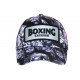 Casquette Boxing Noire et Grise Patch Reflect Streetwear Baseball CASQUETTES Nyls Création