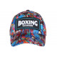 Casquette Boxing Bleue et Rouge Patch Reflect Streetwear Baseball CASQUETTES Nyls Création