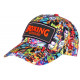 Casquette Boxing Orange et Bleue Patch Reflect Streetwear Baseball CASQUETTES Nyls Création