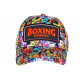 Casquette Boxing Orange et Bleue Patch Reflect Streetwear Baseball CASQUETTES Nyls Création