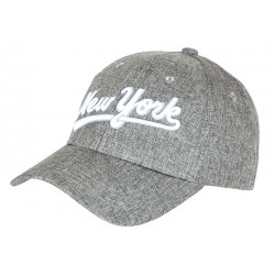 Casquette NY Grise Chinée Retro Coton Bronxa Baseball CASQUETTES Hip Hop Honour