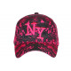 Casquette NY Rose et Noire City Cosmos Rorak Baseball CASQUETTES Hip Hop Honour