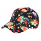 Casquette Enfant Flamants Roses Noire NY Tropicale de 7 a 11 ans Casquette Enfant Hip Hop Honour