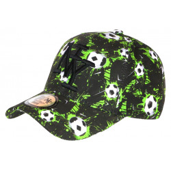 Casquette Enfant Football Verte et Noire NY Baseball de 7 a 11 ans Casquette Enfant Hip Hop Honour