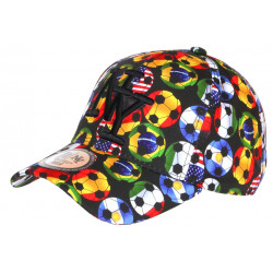 Casquette Enfant Football Rouge et Bleue NY Baseball de 7 a 11 ans Casquette Enfant Hip Hop Honour