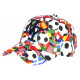 Casquette NY Football Blanche et Rouge Fashion Baseball Footkyx CASQUETTES Hip Hop Honour