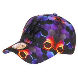 Casquette NY Football Orange et Violette Fashion Baseball Footkyx CASQUETTES Hip Hop Honour