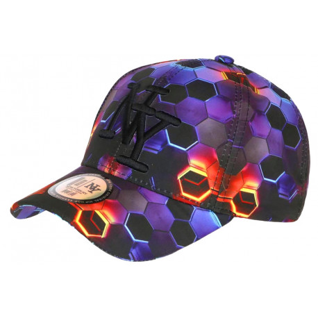 Casquette NY Football Orange et Violette Fashion Baseball Footkyx CASQUETTES Hip Hop Honour