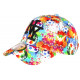 Casquette NY Football Blanche et Orange Fashion Baseball Footkyx CASQUETTES Hip Hop Honour